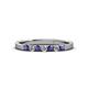 2 - Fiala 2.00 mm Iolite and Diamond 7 Stone Wedding Band 