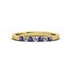 2 - Fiala 2.00 mm Iolite and Diamond 7 Stone Wedding Band 