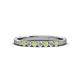 2 - Fiala 2.00 mm Peridot and Diamond 7 Stone Wedding Band 