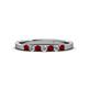 2 - Fiala 2.00 mm Ruby and Diamond 7 Stone Wedding Band 