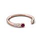 5 - Makena Rhodolite Garnet and Created Alexandrite Open Wedding Band 