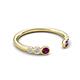 5 - Makena Rhodolite Garnet and Amethyst Open Wedding Band 