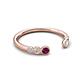 5 - Makena Rhodolite Garnet and Aquamarine Open Wedding Band 
