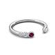 5 - Makena Rhodolite Garnet and Aquamarine Open Wedding Band 
