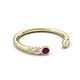 5 - Makena Rhodolite Garnet and Aquamarine Open Wedding Band 