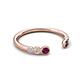 5 - Makena Rhodolite Garnet and Black Diamond Open Wedding Band 