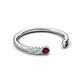 5 - Makena Rhodolite Garnet and Black Diamond Open Wedding Band 