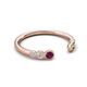 5 - Makena Rhodolite Garnet and Peridot Open Wedding Band 