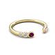 5 - Makena Rhodolite Garnet and Pink Sapphire Open Wedding Band 