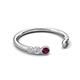 5 - Makena Rhodolite Garnet and Smoky Quartz Open Wedding Band 
