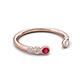 5 - Makena Ruby and Aquamarine Open Wedding Band 