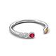 5 - Makena Ruby and Citrine Open Wedding Band 