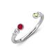 4 - Makena Ruby and Peridot Open Wedding Band 