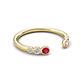 5 - Makena Ruby and Pink Sapphire Open Wedding Band 