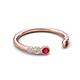5 - Makena Ruby and Red Garnet Open Wedding Band 