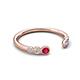 5 - Makena Ruby and Tanzanite Open Wedding Band 