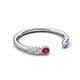 5 - Makena Ruby and Tanzanite Open Wedding Band 