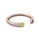 5 - Makena Yellow Diamond and Amethyst Open Wedding Band 