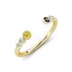 4 - Makena Yellow Diamond and Black Diamond Open Wedding Band 