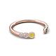5 - Makena Yellow Diamond and Blue Diamond Open Wedding Band 