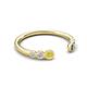 5 - Makena Yellow Diamond and Blue Diamond Open Wedding Band 