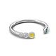 5 - Makena Yellow Diamond and Blue Diamond Open Wedding Band 