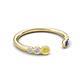 5 - Makena Yellow Diamond and Blue Sapphire Open Wedding Band 