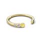 5 - Makena Yellow Sapphire and Created Alexandrite Open Wedding Band 