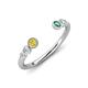 4 - Makena Yellow Sapphire and Created Alexandrite Open Wedding Band 