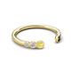 5 - Makena Yellow Sapphire and Black Diamond Open Wedding Band 