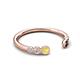 5 - Makena Yellow Sapphire and Black Diamond Open Wedding Band 