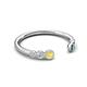 5 - Makena Yellow Sapphire and Blue Diamond Open Wedding Band 