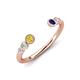 4 - Makena Yellow Sapphire and Blue Sapphire Open Wedding Band 