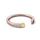5 - Makena Yellow Sapphire and Blue Sapphire Open Wedding Band 