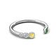 5 - Makena Yellow Sapphire and Green Garnet Open Wedding Band 