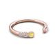 5 - Makena Yellow Sapphire and Pink Sapphire Open Wedding Band 