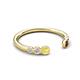5 - Makena Yellow Sapphire and Red Garnet Open Wedding Band 
