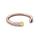 5 - Makena Yellow Sapphire and Red Garnet Open Wedding Band 