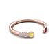 5 - Makena Yellow Sapphire and Rhodolite Garnet Open Wedding Band 