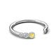 5 - Makena Yellow Sapphire and Smoky Quartz Open Wedding Band 