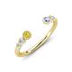 4 - Makena Yellow Sapphire and Tanzanite Open Wedding Band 