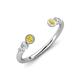 4 - Makena Yellow Sapphire and Lab Grown Diamonds Open Wedding Band 