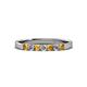 2 - Fiala 2.40 mm Citrine and Diamond 7 Stone Wedding Band 