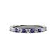 2 - Fiala 2.40 mm Iolite and Diamond 7 Stone Wedding Band 