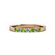 2 - Fiala 2.40 mm Peridot and Diamond 7 Stone Wedding Band 