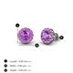 4 - Bernice 0.71 ctw Round Amethyst Halo Stud Earrings 