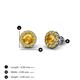 4 - Bernice 0.71 ctw Round Citrine Halo Stud Earrings 