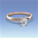 3 - Elodie 1.00 ct IGI Certified Oval Shape Lab Grown Diamond Solitaire Engagement Ring 