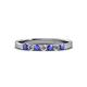 2 - Fiala 2.40 mm Tanzanite and Diamond 7 Stone Wedding Band 