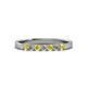 2 - Fiala 2.40 mm Yellow Sapphire and Diamond 7 Stone Wedding Band 